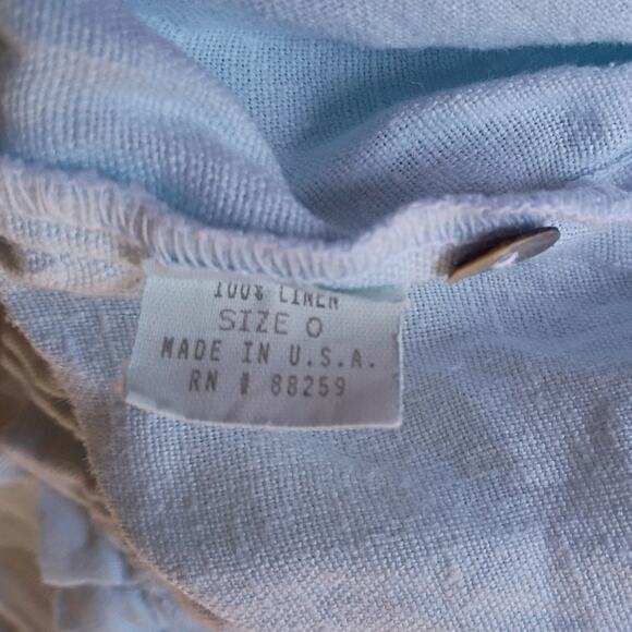 Vntg 90s Linen Pajama Set XS Subtle Tones USA Minimalist Loungewear Cottagecore - Picture 6 of 14